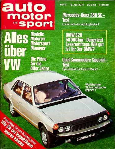 Deckblatt Auto Motor und Sport (08/1977)